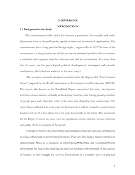 The Environmental Public Health Has Become a Prominent, but Complex and Multi- Dimensional Issue on the Public Policy Agenda of States and International Organizations