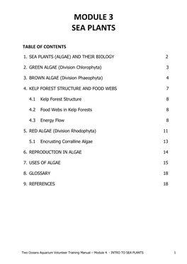 Module 3 Sea Plants