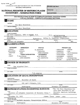 National Register of Historic Places Inventory -- Nomination Form