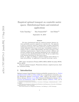 Empirical Optimal Transport on Countable Metric Spaces: Distributional Limits and Statistical Applications