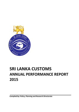 Sri Lanka Customs Annual Performance Report 2015