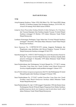 DAFTAR PUSTAKA Arsip Arsip Kotapraja Surabaya, Tahun 1958