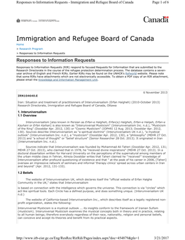 Immigration and Refugee Board of Canada Page 1 of 6