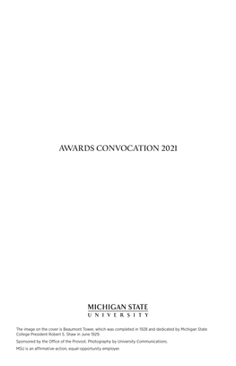 2020-2021 All-University Awards Booklet