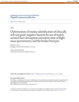 Optimization of Routine Identification of Clinically Relevant Gram-Negative