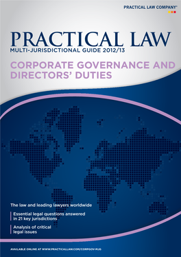 Practical Law Multi-Jurisdictional Guide 2012/13 Corporate Governance and Directors’ Duties