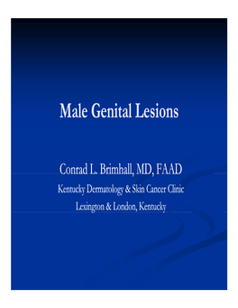 Male Genital Lesions