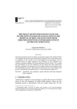 The Impact of Potassium Manganate (Vii)