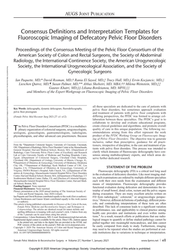 Consensus Definitions and Interpretation Templates For