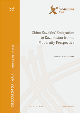 China Kazakhs' Emigration to Kazakhstan from a Modernity Perspective