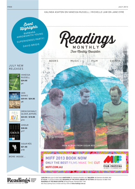 Read Readings Monthly, July 2013 Here