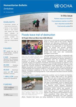 Zimbabwe Monthly Humanitarian Bulletin