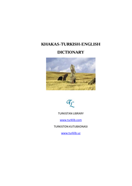 Khakas-Turkish-English Dictionary