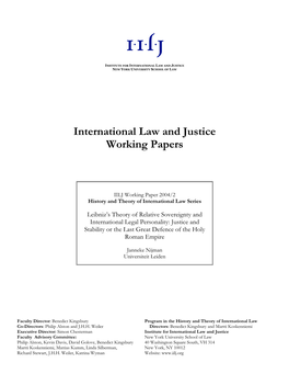 International Law and Justice Working Papers