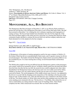 Montgomery Bus Boycott