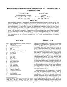 Investigation of Performance, Loads, and Vibrations of a Coaxial Helicopter in High Speed-Flight