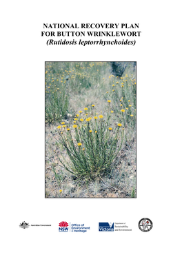 National Recovery Plan for Button Wrinklewort (Rutidosis Leptorrhychoides