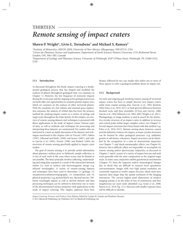 Remote Sensing of Impact Craters 195