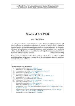 Scotland Act 1998