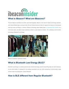 What Is Ibeacon? What Are Ibeacons? What Is Bluetooth Low