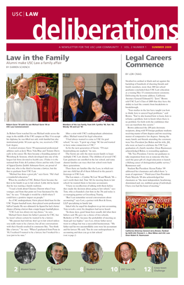 Law in the Family Legal Careers Commence