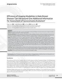 Efficiency of Imaging Modalities in Male Breast Disease: Can Ultrasound Give Additional Information for Assessment of Gynecomastia Evolution?