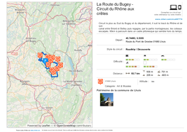 La Route Du Bugey - Circuit Du Rhône Aux Consultez Ce Circuit Sur Crêtes Votre Ordinateur Ou Votre Mobile