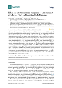 Enhanced Electrochemical Response of Diclofenac at a Fullerene–Carbon Nanoﬁber Paste Electrode