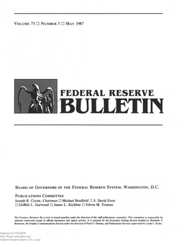 Federal Reserve Bulletin