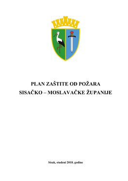 Plan Zaštite Od Požara Sisačko – Moslavačke Županije