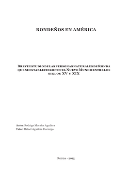 Rondeños En América