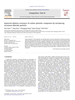 Improved Ablation Resistance of Carbonв€“Phenolic Composites by Introducing Zirconium Diboride Particles