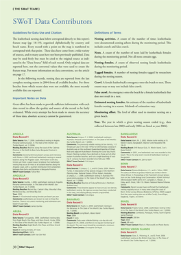 Swot Data Contributors