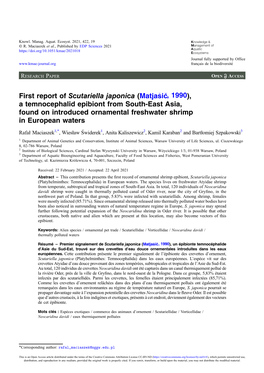 First Report of Scutariella Japonica