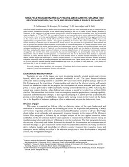 1 Near-Field Tsunami Hazard Map Padang, West Sumatra
