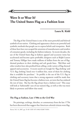 The United States Flag As a Fashion Icon