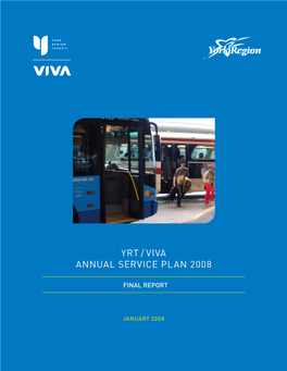YRT / VIVA Annual Service Plan 2008