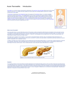 Acute Pancreatitis: Introduction