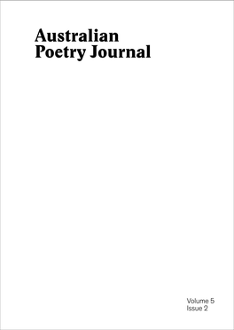 Australian Poetry Journal
