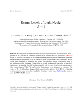 Energy Levels of Light Nuclei a =3