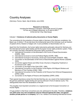 Country & Sports Analyses