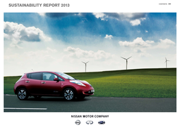 Sustainability Report 2013 Nissan Motor Company Sustainability Report 2013 01