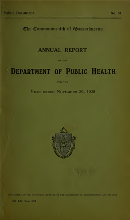 Annual Report of the Department of Public Health for the Year Ending