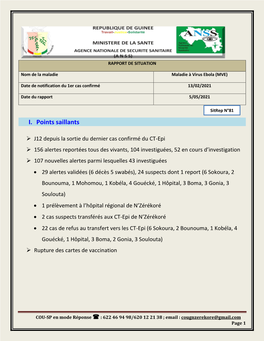 Sitrep Ndeg 81 Epidemie De