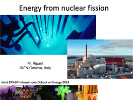 Energy from Nuclear Fission