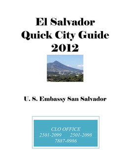 El Salvador Quick City Guide 2012
