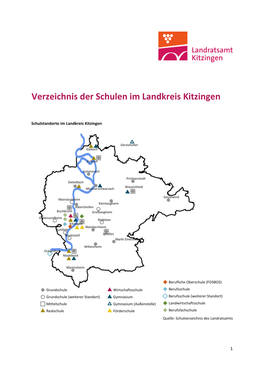 Verzeichnis Der Schulen Im Landkreis Kitzingen