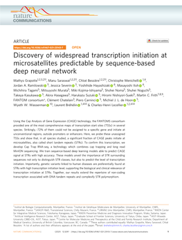 Discovery of Widespread Transcription Initiation at Microsatellites Predictable by Sequence-Based Deep Neural Network