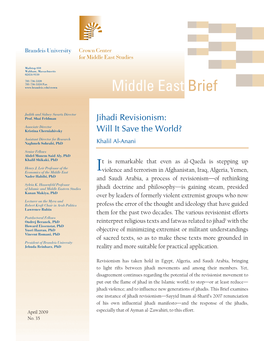 Middle East Brief 35