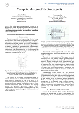 Computer Design of Electromagnets